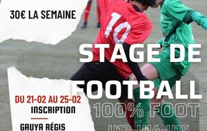 Stage Garçons U13 à U15