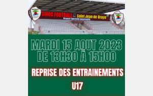 🔴⚫ Reprise de l'entrainement pour les U17 présents !