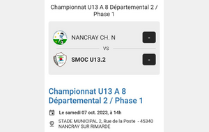 Championnat U13 A 8 Départemental 2 / Phase 1