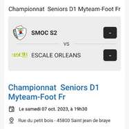 Championnat 	Seniors D1 Myteam-Foot Fr 