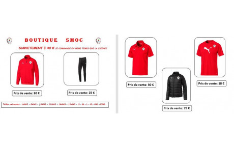 Nouvelle boutique du club